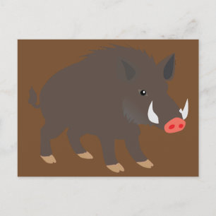 Wildschwein Postkarte