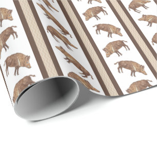 Wildschwein-Streifen Geschenkpapier