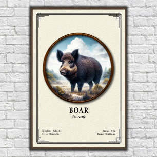 Wildschwein-Zoologie-Serie Poster