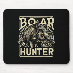 Wildschweine Cool Retro Hog Jagd Männer Vintag Mousepad