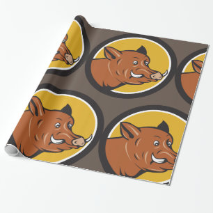 Wildschweinkopf Geschenkpapier