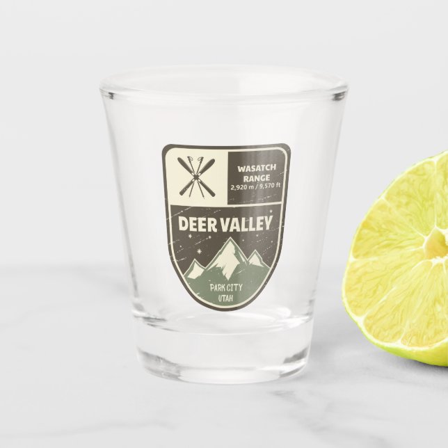 Wildtal Wasatch Range Park Stadt Utah Schnapsglas (Vorderseite)