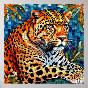 Wildtier Großkatze Natur Wandkunst Elegantes Tier Poster