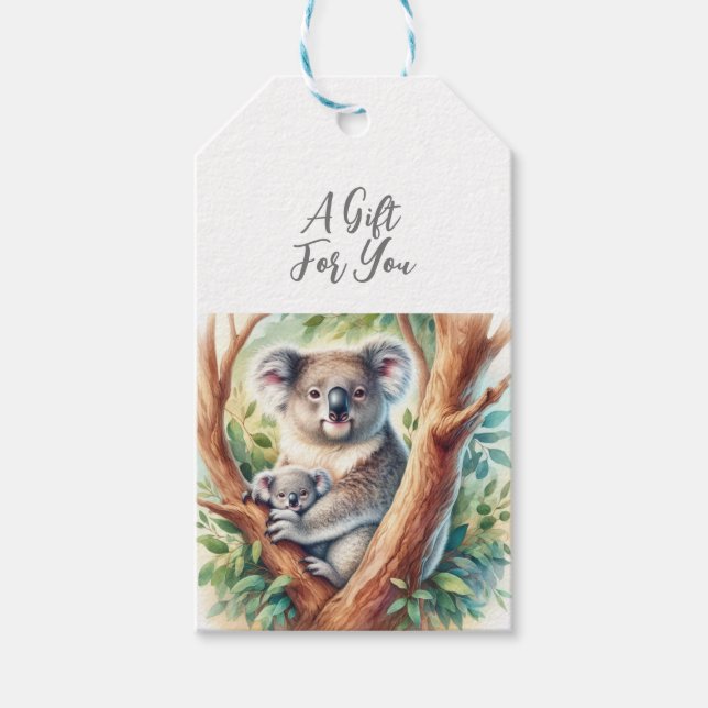 Wildtier Koala Geschenkanhänger (Vorderseite)