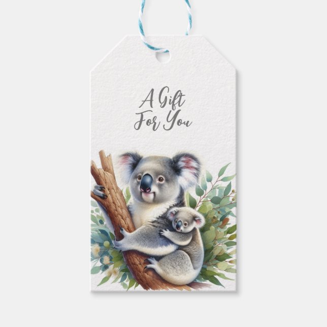 Wildtier Koala Geschenkanhänger (Vorderseite)
