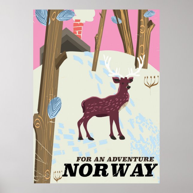 Wildtier-Vintage-Plakat Poster (Vorne)