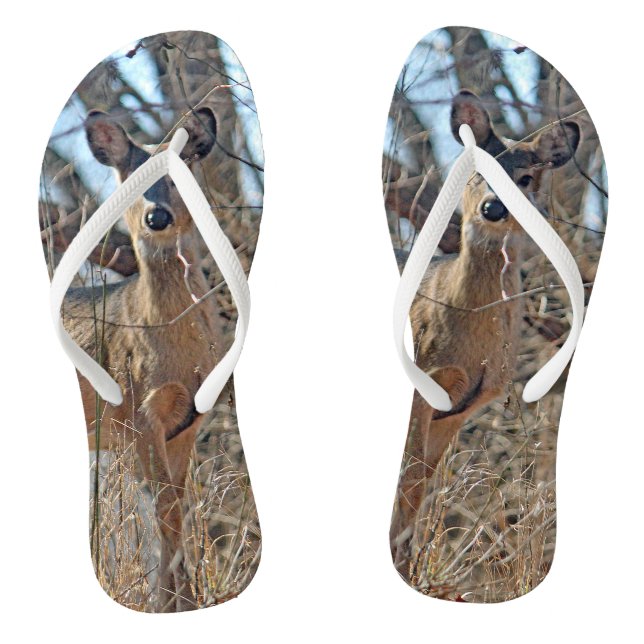 Wildtier-Wald-Foto Flip Flops (Fußbett)