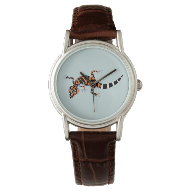 Wildtiere - Cool GECKO - Lizard - Natur Armbanduhr (Vorderseite)