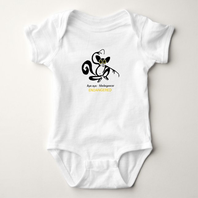 Wildtiere - Cooles JAHR - Primat - Madagaskar - Baby Strampler (Vorderseite)