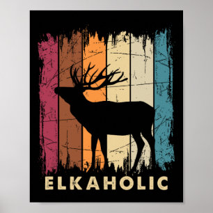 Wildtiere — Elche Jäger Hirsche Silhouette E Poster
