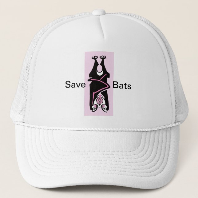 Wildtiere - Gerettet BATS - Tieraktivist - Rosa Truckerkappe (Vorderseite)