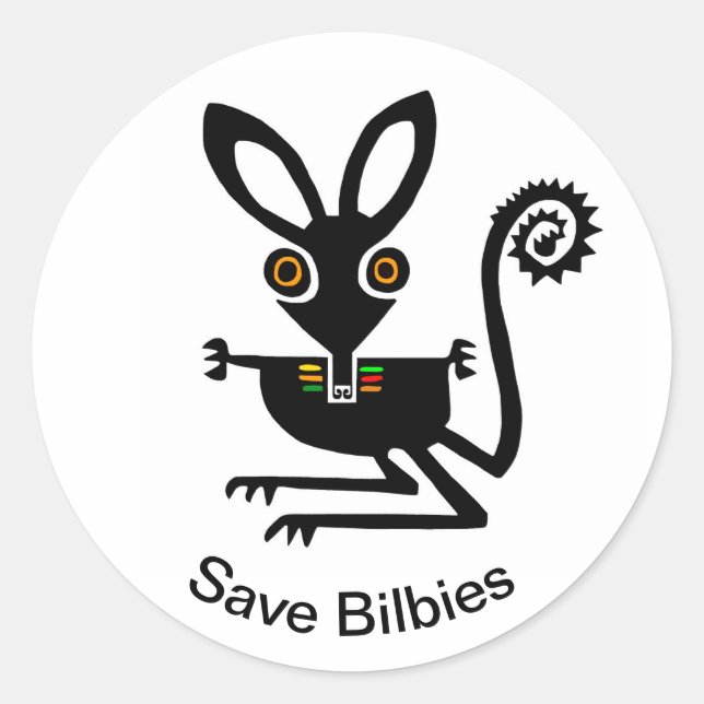 Wildtiere - Gerettet BILBIES- Natur- Australien Runder Aufkleber (Vorderseite)
