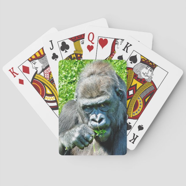 WILDTIERE - GORILLAS SPIELKARTEN (Rückseite)
