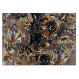 Wildtiere, Hirsche, Enten und Fasanenjagd Schneidebrett