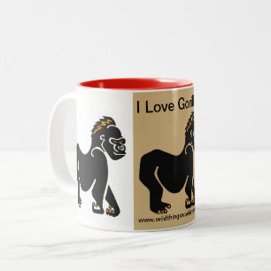 Wildtiere - I Liebe GORILLAS - Wildtiere - Zweifarbige Tasse