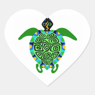 Wildtiere - I Liebe Sea TURTLES - Tieraktivisten - Herz-Aufkleber