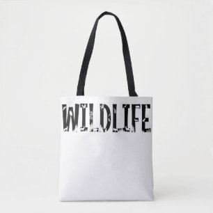 Wildtiere im Freien Typografie des Naturwaldes Tasche