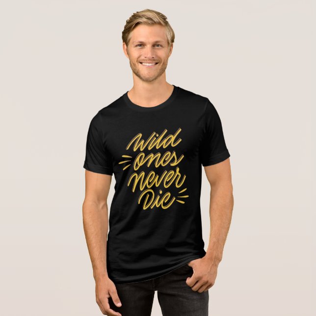 Wildtiere nie Die - Cooles Tri-Blend-T-Shirt Tri-Blend Shirt (Vorderseite voll)