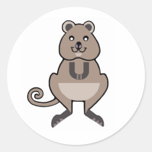 Wildtiere - Niedliche QUOKKA - Wildtiere - Ökologi Runder Aufkleber