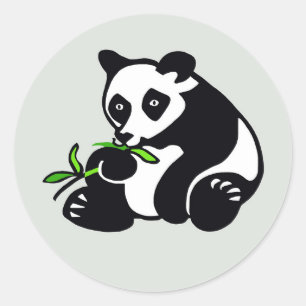 Wildtiere - Niedlicher PANDA-Bär - Erhaltung - Chi Runder Aufkleber