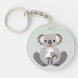 Wildtiere - Niedliches Koala - Natur - gefährdete  Schlüsselanhänger