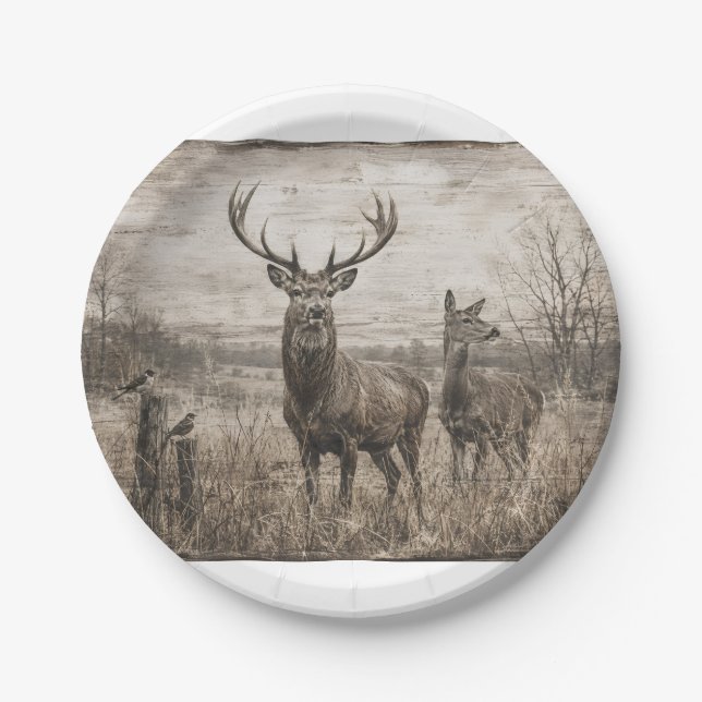 Wildtiere Pappteller (Vorderseite)