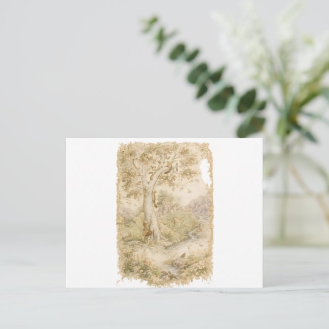 Wildtiere Postkarte (Stehend Vorderseite)