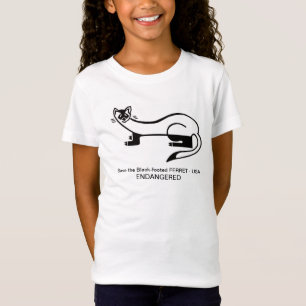 Wildtiere - Schwarzfüßer FERRET - gefährdete Tiera T-Shirt