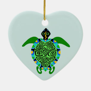 Wildtiere - See TURTLE - Marine - Spray Keramik Ornament