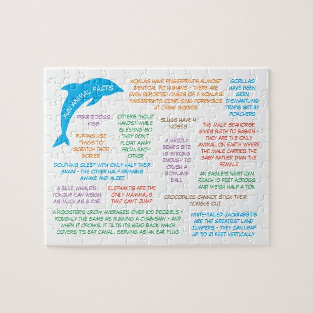 Wildtiere Spaß Fakten Erwachsene & Kinder (Horizontal)