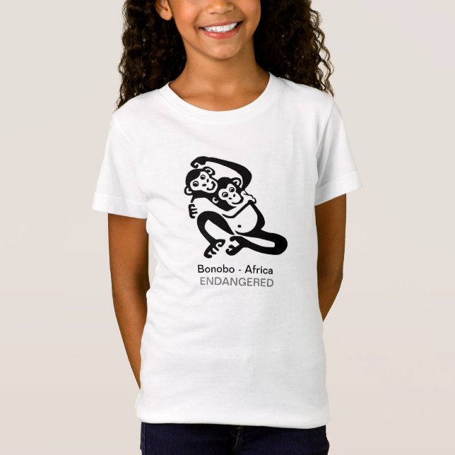 Wildtiere - vom BONOBO bedrohte Tiere - Afrika T-Shirt (Vorderseite)