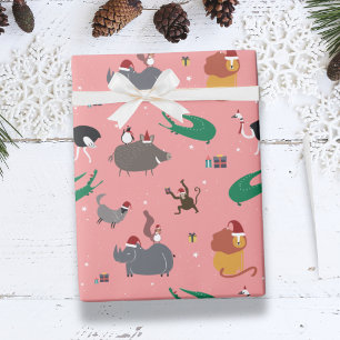 Wildtiere Weihnachtsfeiertag Geschenkpapier