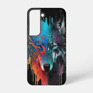 Wildtiere Wölfe Wolfskopf Tier Kunst Samsung Galaxy Hülle