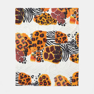 Wildtiermischung nahtlos. Jaguar, Leopard, Fleecedecke