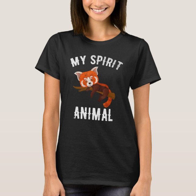 Wildwälder Geist Chinesischer Roter Panda T-Shirt (Vorderseite)