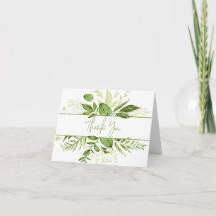 Wildwood Botanical Rustic Green Merci Cartes