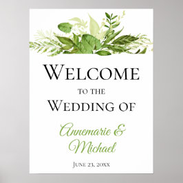 Wildwood Botanicals Willkommen bei unserer Hochzei Poster