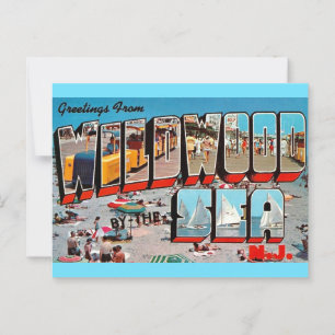 Wildwood by Sea 60er Postcard Postkarte