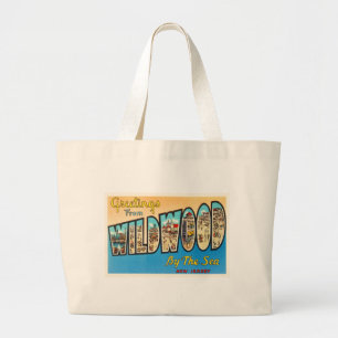 Wildwood durch die Seenew-jersey NJ Vintage Jumbo Stoffbeutel