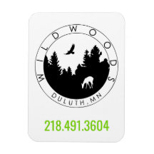 Wildwood Logo-Magnet mit Telefonnummer