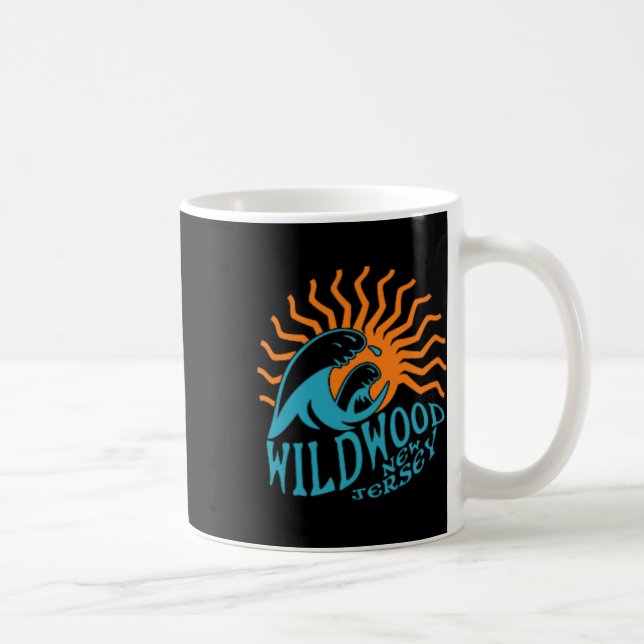 Wildwood New Jersey Beach Front und Back Kaffeetasse (Rechts)