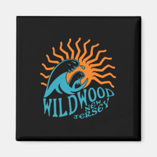 Wildwood New Jersey Beach Front und Back Magnet
