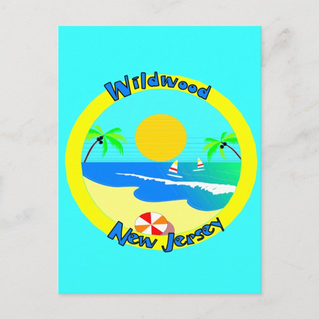 Wildwood, New Jersey Postkarte (Vorderseite)