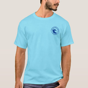 Wildwood Wappen Blue Ocean Wave Circle Design T-Shirt