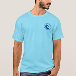 Wildwood Wappen Blue Ocean Wave Circle Design T-Shirt