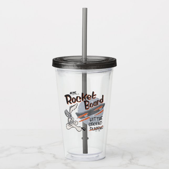 WILE E. COYOTE™ ACME Rocket Board Acryltrinkbecher (Vorderseite)