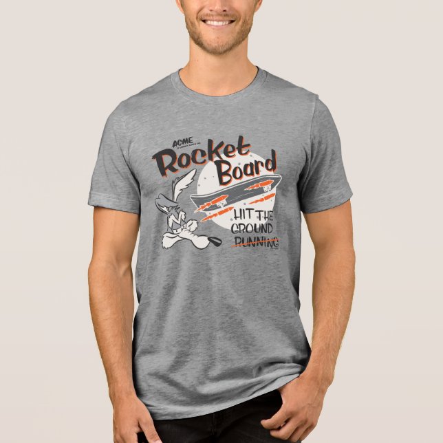 WILE E. COYOTE™ ACME Rocket Board Tri-Blend Shirt (Vorderseite)