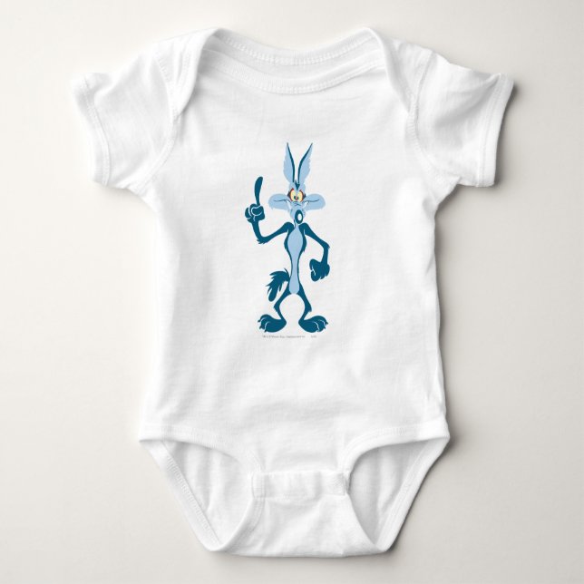 WILE E. COYOTE™ Blue Aha! Baby Strampler (Vorderseite)