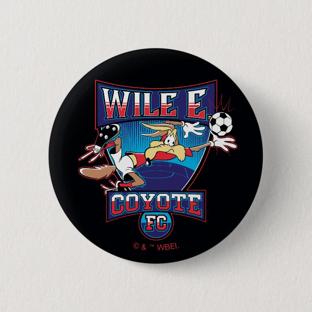 WILE E. COYOTE™ Fußballverein-Emblem Button (Vorderseite)