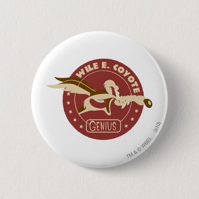 Wile E. Coyote Genius Button (Vorderseite)